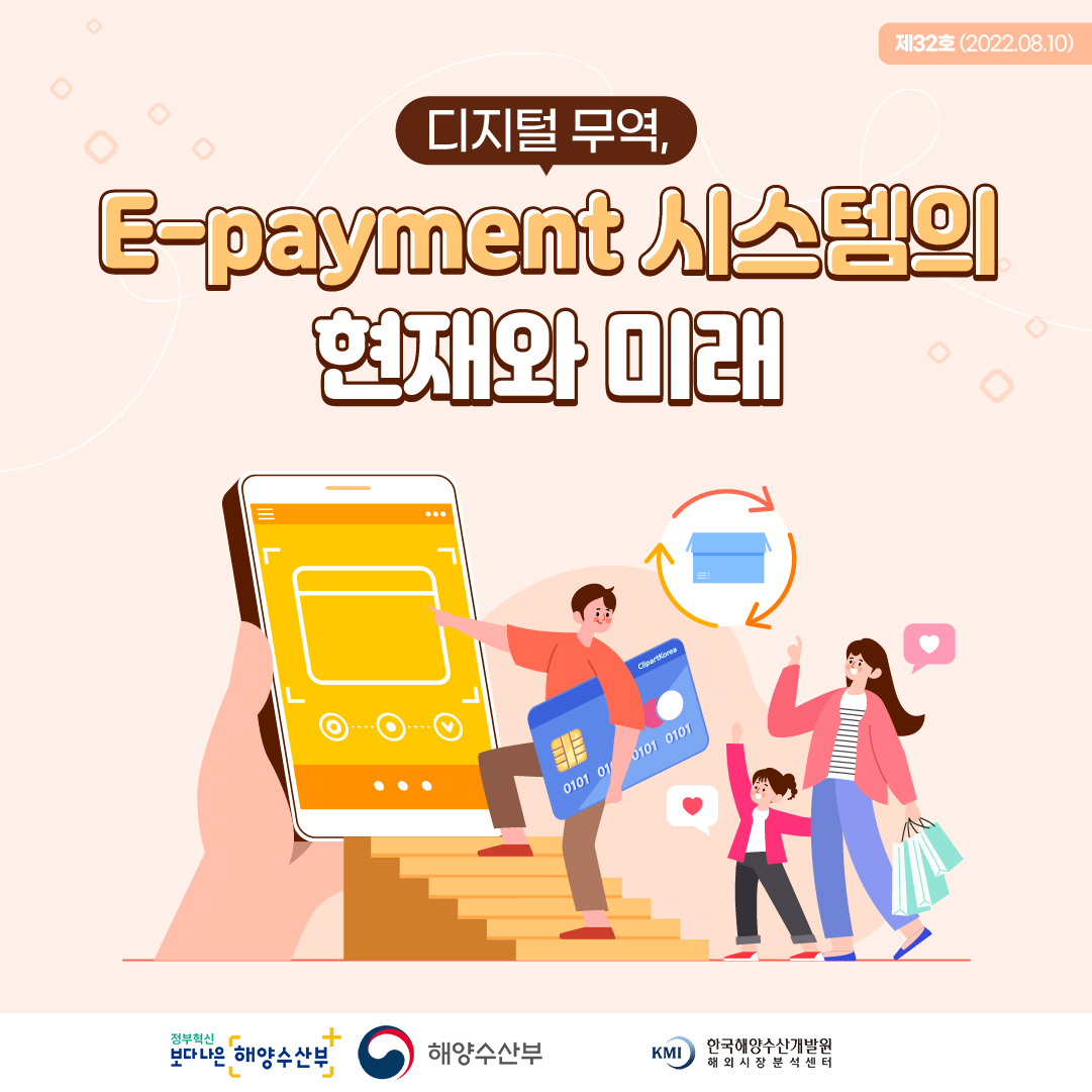 [카드뉴스] 디지털 무역, E-payment 시스템의 현재와 미래 표지